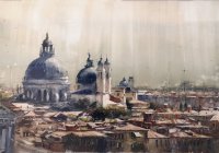 Sergiy Lysyy „Venecijos šviesa“, 2018, 50 x 65, pop., akvarelė